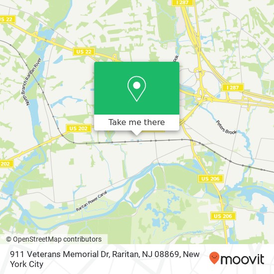 911 Veterans Memorial Dr, Raritan, NJ 08869 map