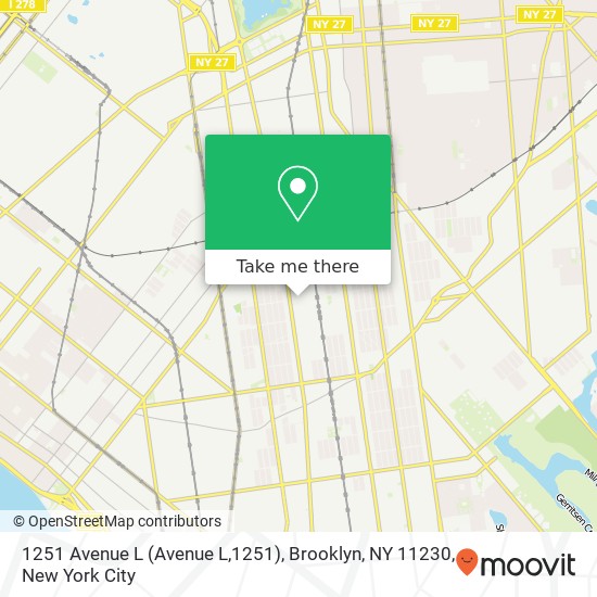 1251 Avenue L (Avenue L,1251), Brooklyn, NY 11230 map