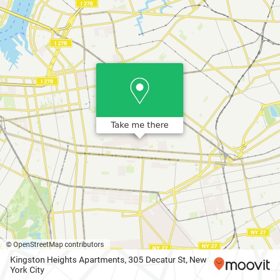 Mapa de Kingston Heights Apartments, 305 Decatur St