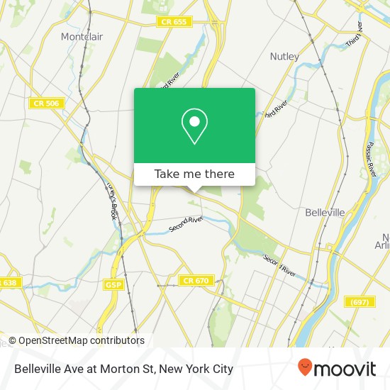 Mapa de Belleville Ave at Morton St