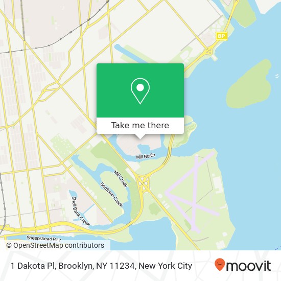 Mapa de 1 Dakota Pl, Brooklyn, NY 11234