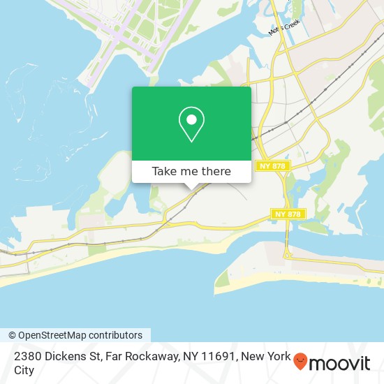Mapa de 2380 Dickens St, Far Rockaway, NY 11691