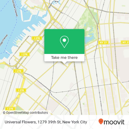 Mapa de Universal Flowers, 1279 39th St