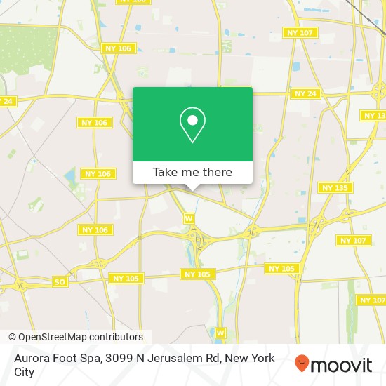 Mapa de Aurora Foot Spa, 3099 N Jerusalem Rd