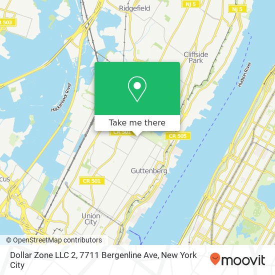 Dollar Zone LLC 2, 7711 Bergenline Ave map