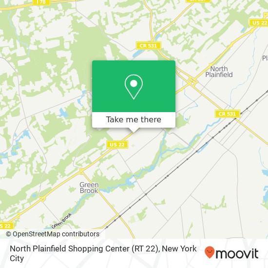 North Plainfield Shopping Center (RT 22) map