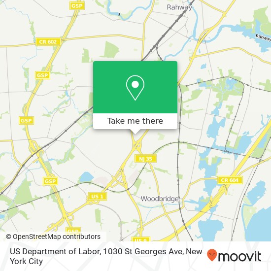 Mapa de US Department of Labor, 1030 St Georges Ave