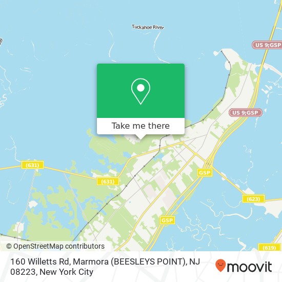 160 Willetts Rd, Marmora (BEESLEYS POINT), NJ 08223 map