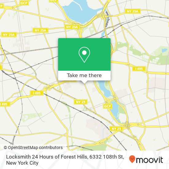 Mapa de Locksmith 24 Hours of Forest Hills, 6332 108th St