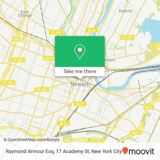 Raymond Armour Esq, 17 Academy St map