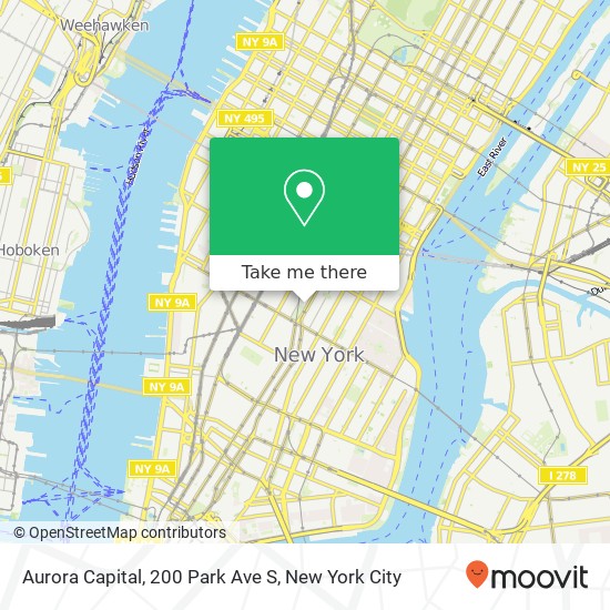 Mapa de Aurora Capital, 200 Park Ave S