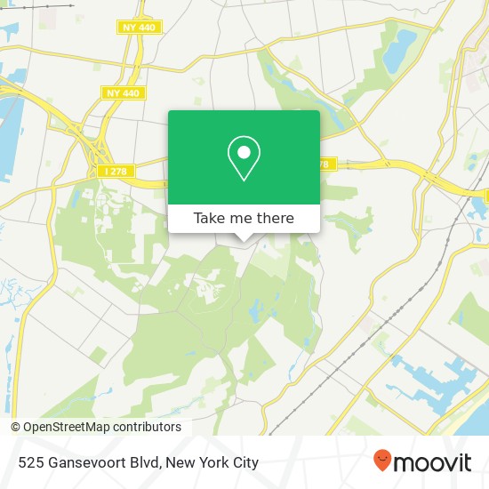 Mapa de 525 Gansevoort Blvd, Staten Island, NY 10314