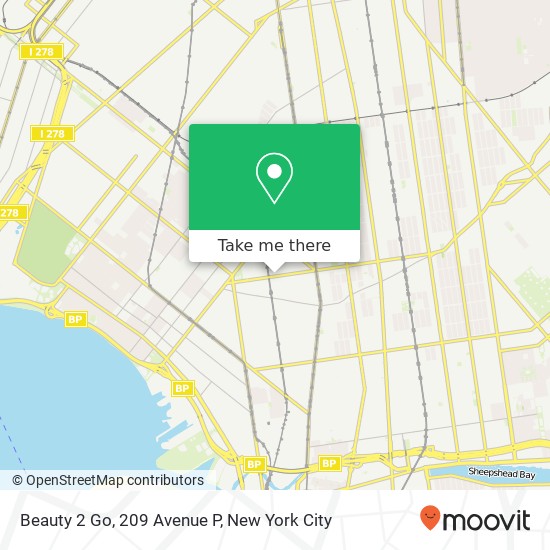 Mapa de Beauty 2 Go, 209 Avenue P