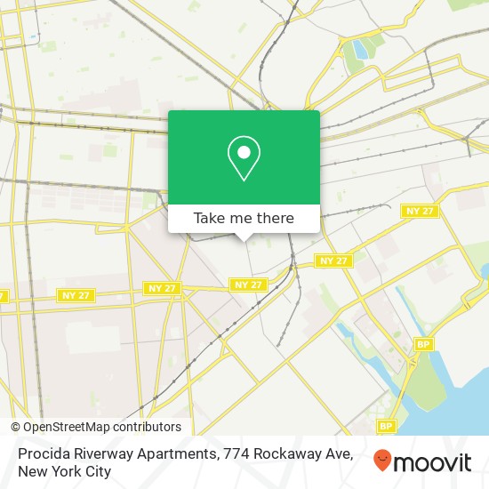 Mapa de Procida Riverway Apartments, 774 Rockaway Ave