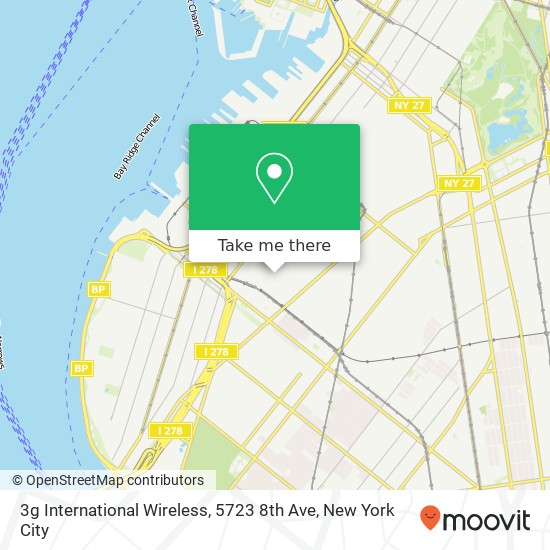 Mapa de 3g International Wireless, 5723 8th Ave