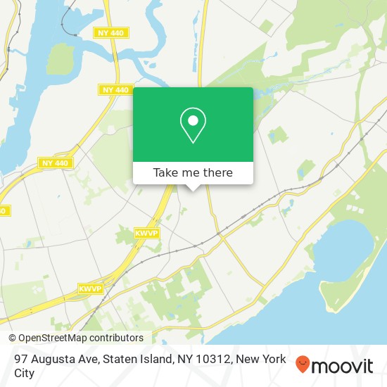 Mapa de 97 Augusta Ave, Staten Island, NY 10312