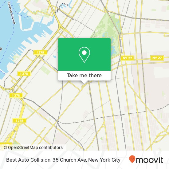 Mapa de Best Auto Collision, 35 Church Ave