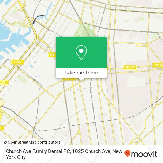 Church Ave Family Dental PC, 1025 Church Ave map