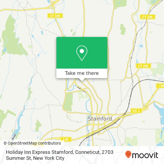 Mapa de Holiday Inn Express Stamford, Conneticut, 2703 Summer St