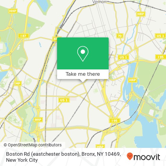 Mapa de Boston Rd (eastchester boston), Bronx, NY 10469