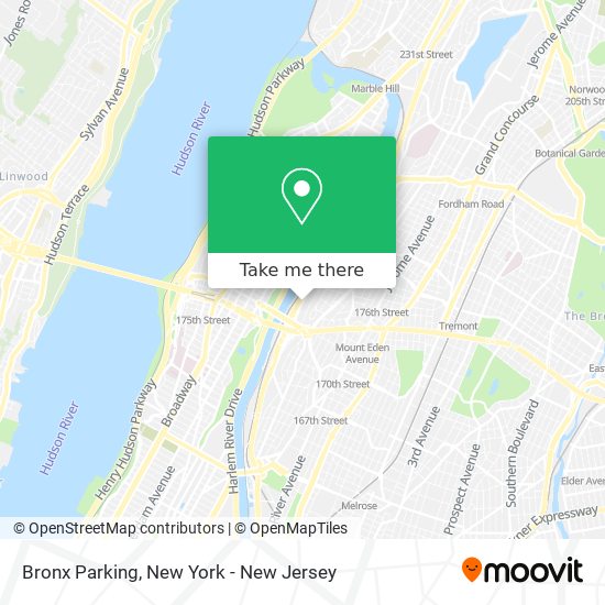 Bronx Parking map