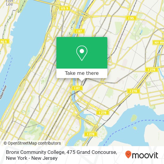 Bronx Community College, 475 Grand Concourse map
