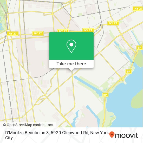 Mapa de D'Maritza Beautician 3, 5920 Glenwood Rd