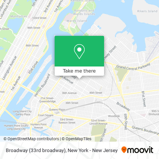 Broadway (33rd broadway) map