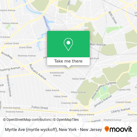 Mapa de Myrtle Ave (myrtle wyckoff)