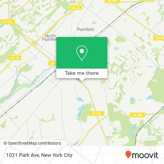 Mapa de 1021 Park Ave, Plainfield, NJ 07060