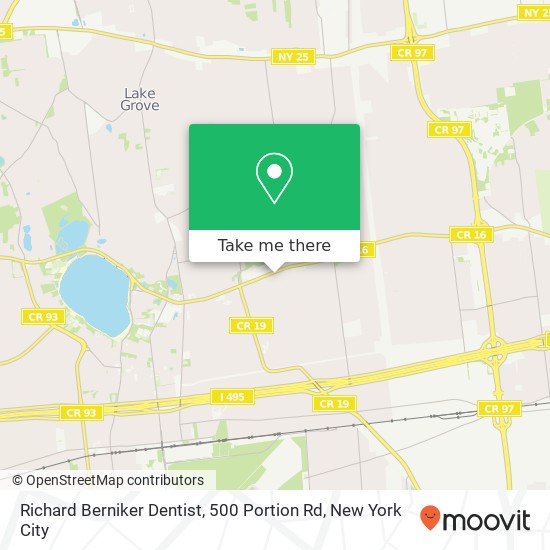 Mapa de Richard Berniker Dentist, 500 Portion Rd