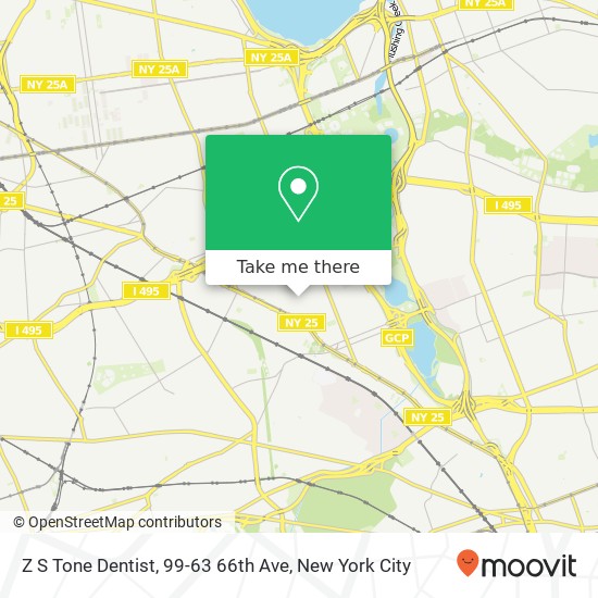 Mapa de Z S Tone Dentist, 99-63 66th Ave
