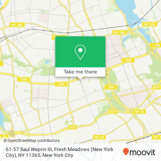 61-57 Saul Weprin St, Fresh Meadows (New York City), NY 11365 map