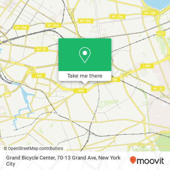 Mapa de Grand Bicycle Center, 70-13 Grand Ave