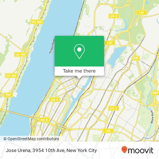 Mapa de Jose Urena, 3954 10th Ave