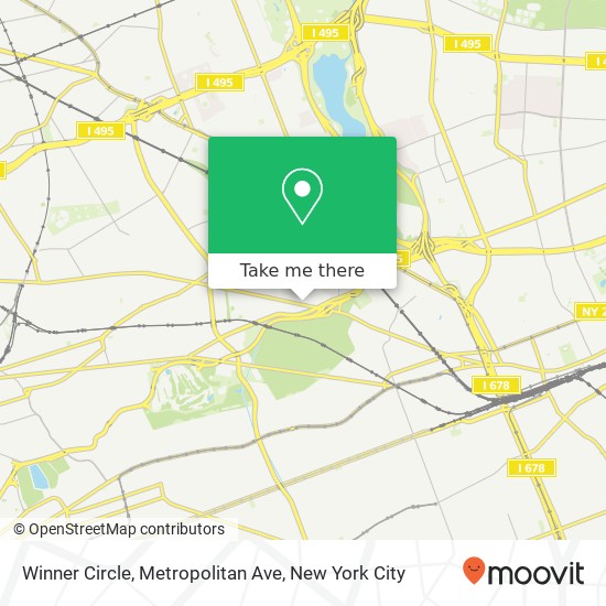 Winner Circle, Metropolitan Ave map