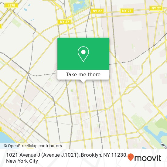 1021 Avenue J (Avenue J,1021), Brooklyn, NY 11230 map