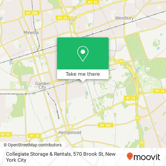 Mapa de Collegiate Storage & Rentals, 570 Brook St
