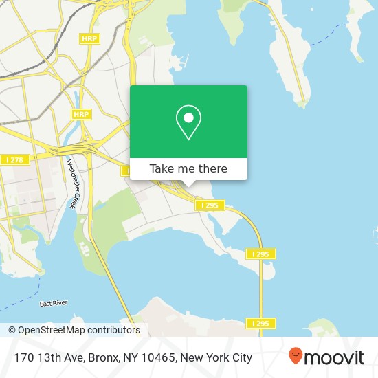 Mapa de 170 13th Ave, Bronx, NY 10465