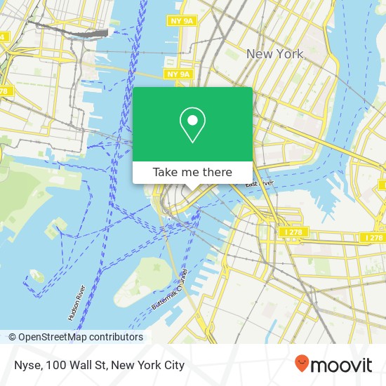 Nyse, 100 Wall St map