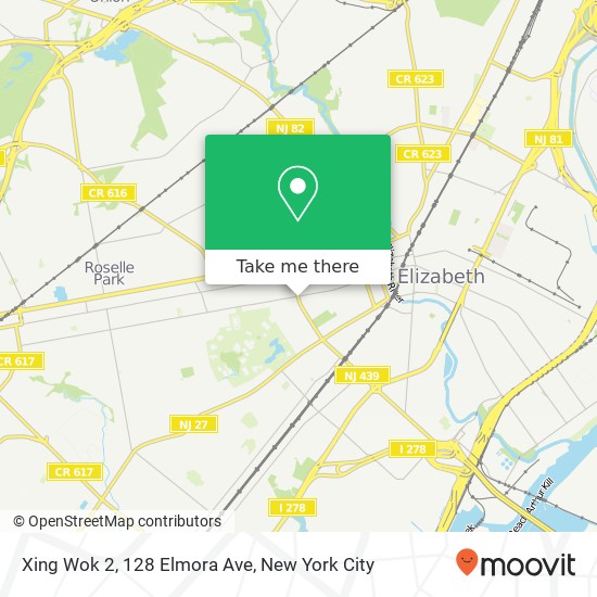 Mapa de Xing Wok 2, 128 Elmora Ave