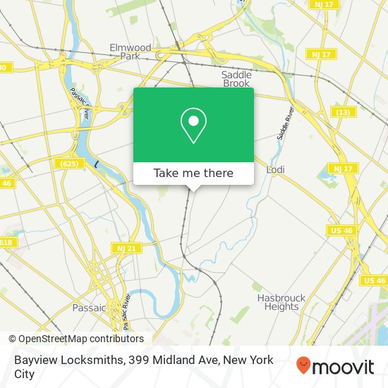 Mapa de Bayview Locksmiths, 399 Midland Ave