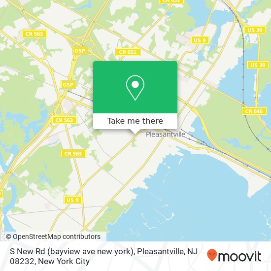 Mapa de S New Rd (bayview ave new york), Pleasantville, NJ 08232