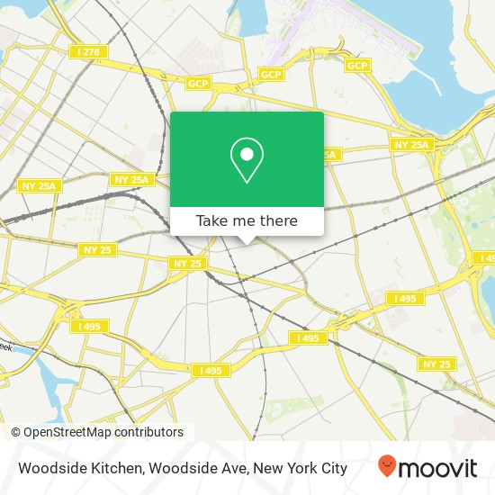 Mapa de Woodside Kitchen, Woodside Ave