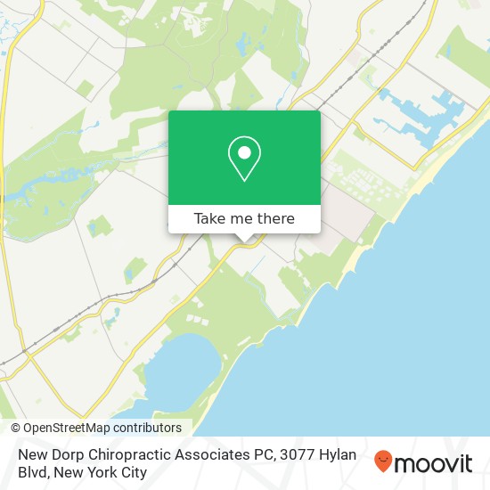 Mapa de New Dorp Chiropractic Associates PC, 3077 Hylan Blvd