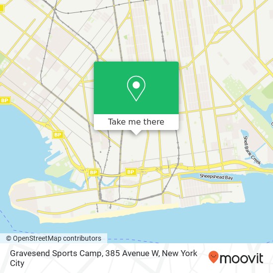 Gravesend Sports Camp, 385 Avenue W map