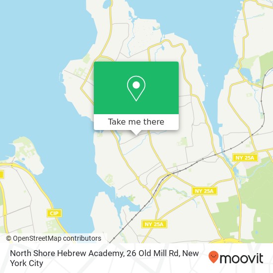 Mapa de North Shore Hebrew Academy, 26 Old Mill Rd