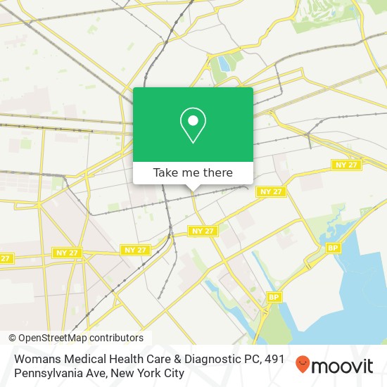 Mapa de Womans Medical Health Care & Diagnostic PC, 491 Pennsylvania Ave