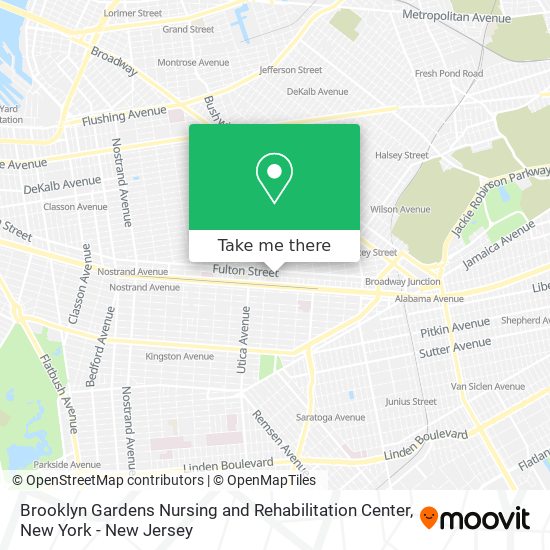 Brooklyn Gardens Nursing and Rehabilitation Center map