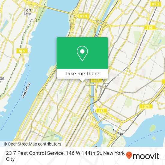 23 7 Pest Control Service, 146 W 144th St map